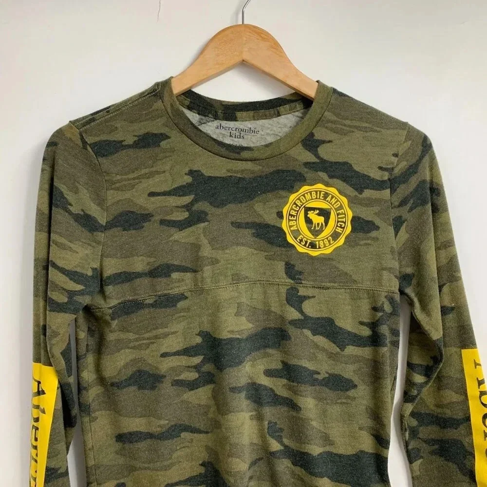 Abercrombie&Fitch Boys Camouflage & Tie Dye Long Sleeve Crew Neck Shirts Sz 11/1